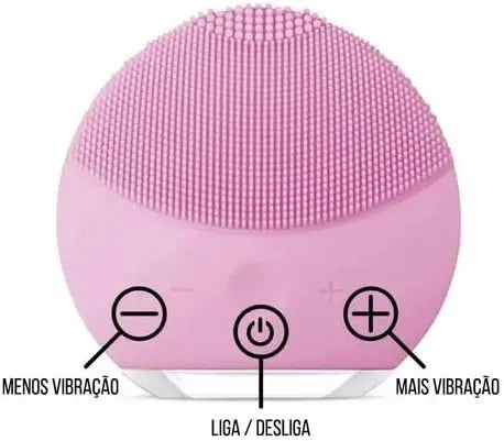Escova Elétrica para Limpeza Facial com Esponja