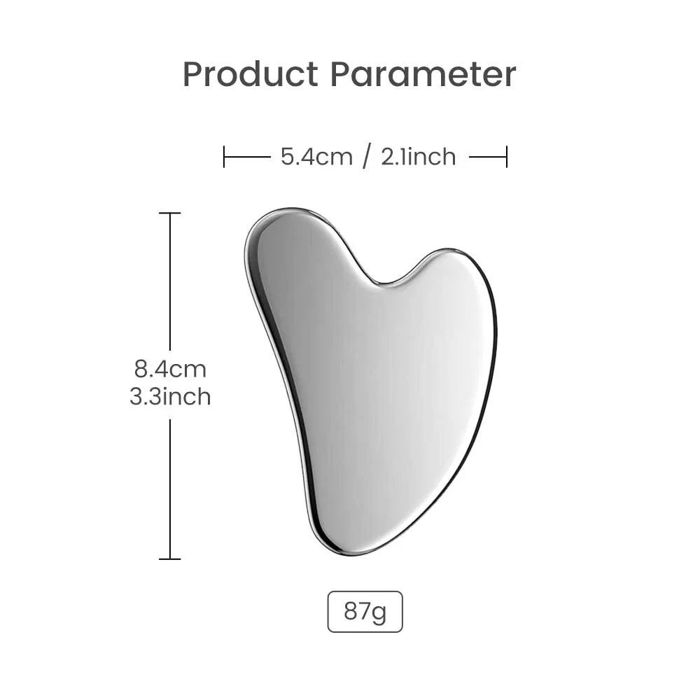 1PC Guasha Scraping Massage Scraper Face Massager Gua Sha Board Stainless Steel Body Muscle Relaxing Scraping Board Massage Tool