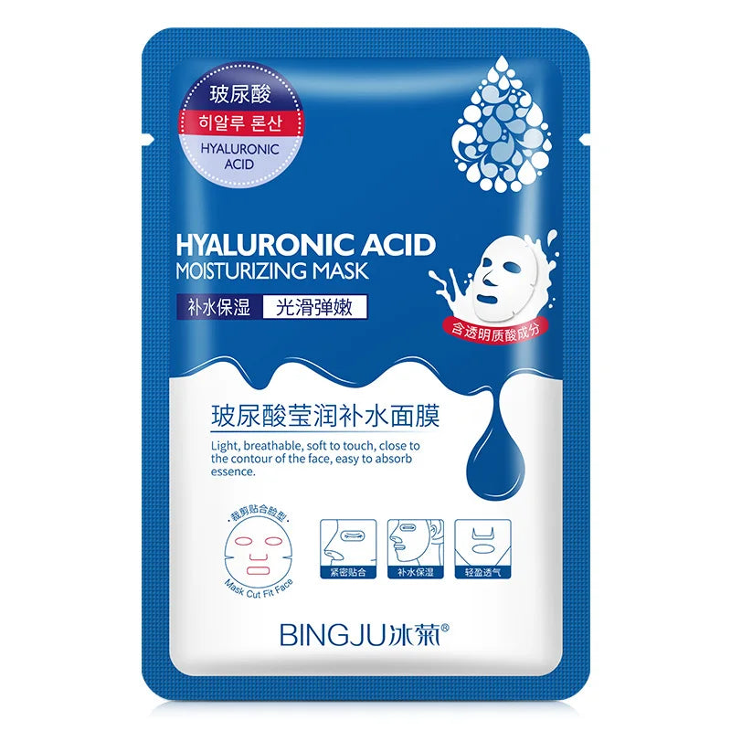 20 peças de máscara facial com ácido hialurônico