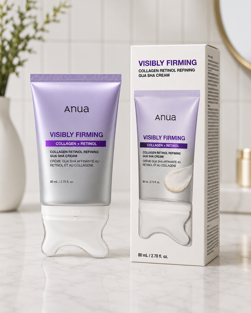 Creme de Tripla Firmeza com Gua Sha (Retinol + Colágeno + Peptídeos)