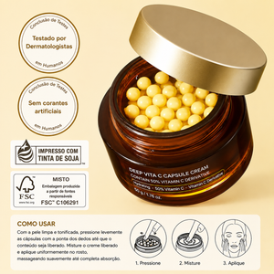 Creme Facial com Cápsulas de Vitamina C