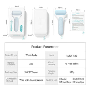 Rolo de gelo frio facial